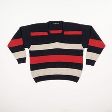 GÖTZBURG Herren Pullover Gr. 52 mehrfarbig Strickpullover Langarm V-Ausschnitt