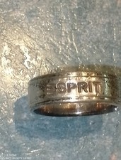 925er Silber Ring von Esprit,nicht poliert,2cm Durchmesser, Echtschmuck 