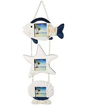 Fisch-Seesterne-Muscheln - Form Bilderrahmen mit Kordel Aufhängen Maritim