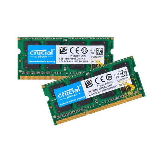8gb crucial 4gb pc3l - 8gb, 2x