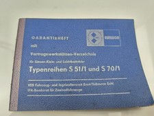 Simson Garantieheft S51 1988 / innen  S51 1 C1 1989 ORIGINAL DDR