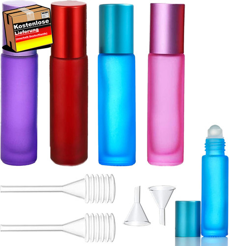 4er set glas roll - roll-on, flaschen
