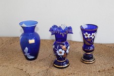 Joska Vase blau, 3 er Set.