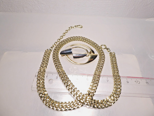 70er dick vergoldet collier - 70er,