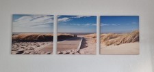Dreiteiliges Wandbild, Dünenlandschaft,Nordsee, Ostsee, auf Leinwand,50x50cm