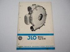 JLO S35 Sprühgebläse Motor Ersatzteilliste Spare Parts List 1965