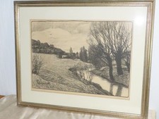 Gemälde " Vorfrühling am Bach " signiert D. Wohlgemuth!