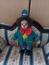 Clown Puppe, Keramik/Stoff