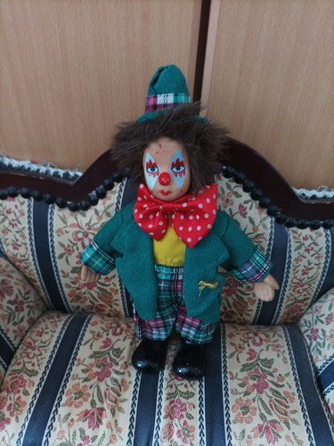 Clown puppe keramik stoff - clown, keramik/stoff