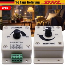 4er LED Dimmer 12V 24V DC 8A Helligkeitsregler Streifen LED-Streifen PWM Regler