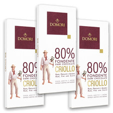 Dunkle Schokolade »Fondente Criollo« 80 %, 3er Set. 