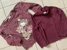 2 hübsche Shirts v. Kiki&Koko, Gr. 104/110, Aubergine/Lilaton