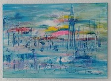 Abstraktes Acrylbild