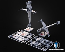 3D gedruckt - Star Wars B Wing - Kit Karte - Vollfarbdruck