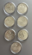 7x original 10 DM Münze /