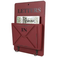 (Rot) Zeitungshalter Wand Post Halter Dekoratives Wandregal Aus Holz Und