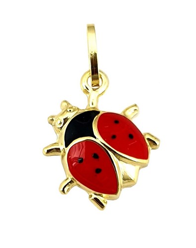 Anhänger marienkäfer gold - marienkäfer,
