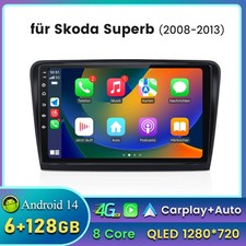 Für Skoda Superb II 3T4 3T5 2008-2013 Autoradio 128G Android 14 GPS Carplay DAB+