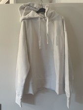 Zara Pullover Hoodie Creme Weiß 38 M Basic Warm Gemütlich Kapuze Sweatshirt