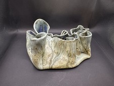 Ausgefallene Vase Mit Falten Und Knicken  Sehr Besonders Ikebana Glasiert