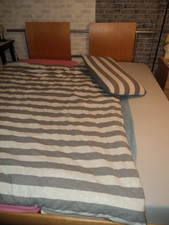 RUF Echtholzbett (Buche) mit Edelstahlfüßen 180x200m