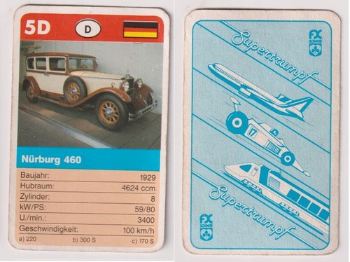 Ersatzkarte auto quartett - ersatzkarte,