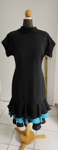 Kleid schwarz designerkleid - schwarz,