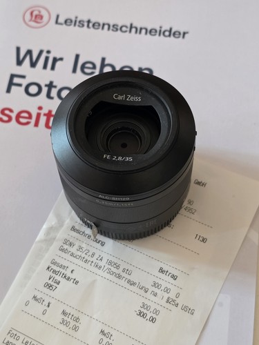 Sony 35mm za - fe, f2.8