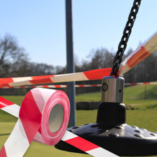 Absperrband 70mm x 500m rot/weiß Warnband Flatterband Signalband