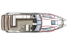 Boot Four Winns Vista V255, Scheibe/Fenster/Window Vordeck, unbenutzt, neu, new
