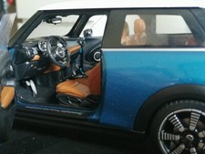 Mini cooper blau 1/18 Sitze wie Lederbraun Lackiert und so weiter