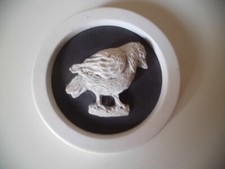 Wandrelief Reliefbild weißer Vogel - Wand-Skulptur