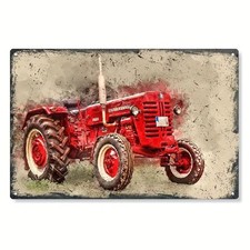 Blechschild Traktor Bauernhaus