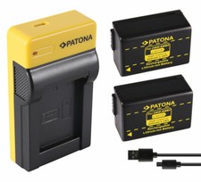 USB-Ladegerät + 2x Akku für