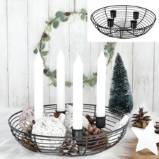 Adventskranz metall schwarz - ,