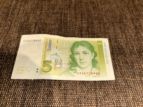 Schein banknote von - dm, /