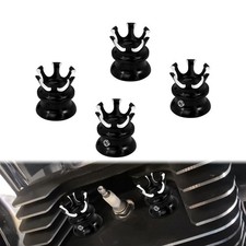4Pcs Schwarz Kopfschraube Topper Cap Motorabdeckung Trim für Sportster XL 1200
