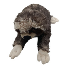 Stofftier Warmies Faultier liegend grau Körnerfüllung Mikrowelle ca 30cm