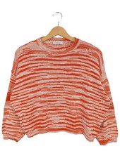 RICH & ROYAL Cropped Pullover Damen Pullover Gr. DE 38 hellorange-weiß