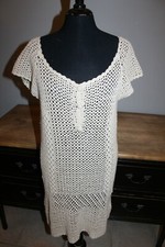 Kleid Gr. S beige gehäkelt