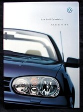 VW Golf 4, das Golf Cabrio Classicline, Prospekt 4.2001 