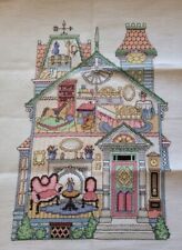 Puppenhaus Haus fertig gestickt Design Karen  dollhouse cross stitch Kreuzstich