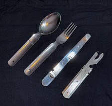 Klappbares Militär Besteck Set Feldbesteck 4-teilig Bundeswehr Camping Outdoor