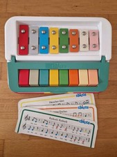 Vintage Chicco Piano Xylophon Keyboard Klavier Child's Toy 1980s komplett
