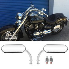 Chrom Oval Motorrad Rück