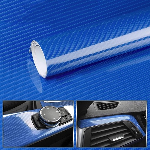Carbon folie blau 150x30cm - d,