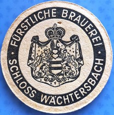 Alter dicker Bierdeckel Fürstliche Brauerei Schloss Wächtersbach um 1940-50