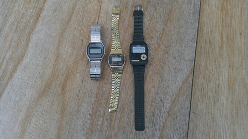 Alte quarz lcd herrenuhren - quarz,