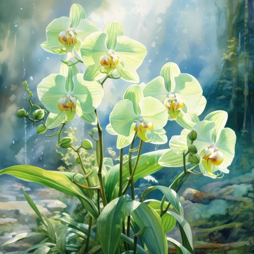 Wandbild orchideen blumen deko - orchideen,