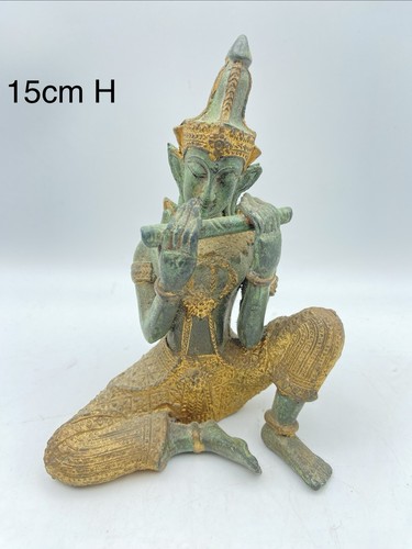 Thailändische bronzefigur mit - thailändische,